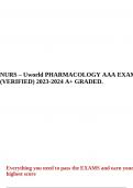 NURS – Uworld PHARMACOLOGY AAA EXAM (VERIFIED) 2023-2024 A+ GRADED.