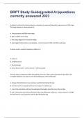 BRPT Study Guide(graded A+)questions correctly answered 2023