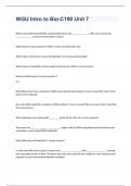 WGU Intro to Bio-C190 Unit 7 exam 2023 with 100% correct answers