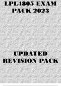 LPL4805 EXAM PACK 2023