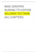 Basic Geriatric Nursing 7th Edition Williams Test Bank