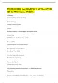 MICRO BIO2100 EXAM QUESTIONS WITH ANSWERS TESTED AND SOLVED RATED A+