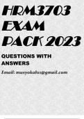 HRM3703 EXAM PACK 2023