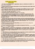 NYREI practice exam questions 1. For the income approach to appraisal, value is a reference to what?: the worth of the investment 2. Which method of property description is most frequently used in New York State?: Metes and bounds 3. One important charact