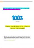 Literally Exam 4 NUR265 (Answered with RATIONARE) Complete Solution updated april 2023 NUR265 Literally Exam 4 (100% Correct Answers with Rationale