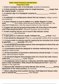 MSSC Maintenance awareness practice test 1. A burn or pungent odor of oil indicates: excessive temperature 2. A Chain should be replaced when its length becomes ______longer than the original length.: 3 percent 3. A common sign of a misaligned coupling is