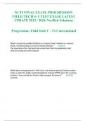 NCTI FINAL EXAM: PROGRESSION FIELD TECH 4- 5 TEST EXAM| LATEST UPDATE 2023 / 2024| Verified Solutions  Progression: Field Tech V - VI Conventional