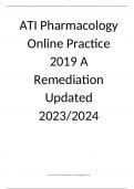 ATI Pharmacology Online Practice 2019 A Remediation Updated 2023/2024