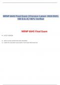 NRNP 6645 Final Exam (2Version Latest- 2022-2023, 100 Q & A) 100% Verified