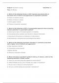 Psychiatric Nursing - Mock Test 31 (30 MCQ with Answers)