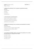 Psychiatric Nursing - Mock Test 22 (30 MCQ with Answers)