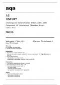 aqa AS HISTORY (7041/1G) - Challenge and transformation: Britain, c1851–1964 Component 1G Victorian and Edwardian Britain, c1851–1914: May 2023 Question Paper.