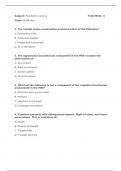 Psychiatric Nursing - Mock Test 17 (30 MCQ with Answers)