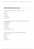 WGU C483 Practice Test Questions With 100% Verified Answers