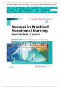 TEST BANK FOR SUCCESS IN PRACTICAL VOCATIONAL NURSING 8TH EDITION KNETCH ALL CHAPTERS INCLUDED WITH QUESTIONS AND CORRECT ANSWERS