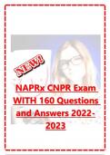 NAPRx CNPR Exam WITH 160 Questions and Answers 2022-2023