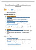 Summary of Education and research methods - Ethnicity and educational achievement - External factors and ethnic differences in achievement (AS, A-level, and GCSE)