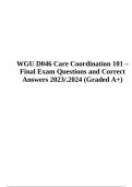 WGU D046 Final Exam Questions With Correct Answers (Latest Graded A+) 2023/2024.