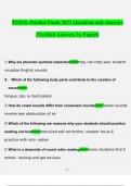 TESOL Practice questions and answers} (2022/2023) (verified answers)