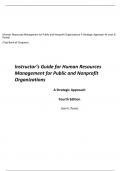 Human Resources Management for Public and Nonprofit Organizations A Strategic Approach 4th Edition By Joan E. Pynes (Test Bank)