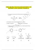 CHEM 3402 PRACTICE EXAM III QUESTIONS AND ANSWERS LATEST 2023/2024  GRADED A+