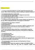 RN PEDIATRIC Exam 2 | 160 Questions with Complete Solution +Rationale