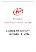 CIC2601- Assignment-2- Semester-1 2022 MEMO