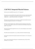 C165 WGU Integrated Physical Sciences /165 Questions With 100% Verified Answers