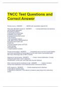 TNCC Test Questions and Correct Answer 