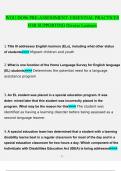 WGU DO96 PRE-ASSESSMENT: ESSENTIAL PRACTICES FOR SUPPORTING Diverse Learners questions and answers} (2022/2023) (verified answers)