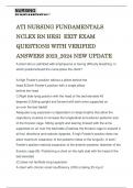 ATI NURSING FUNDAMENTALS NCLEX RN HESI  EXIT EXAM QUESTIONS WITH VERIFIED ANSWERS 2023_2024 NEW UPDATE 