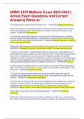 NRNP 6531 Midterm Exam 2023-2024 | Actual Exam Questions and Correct Answers| Rated A+