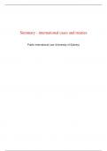 Summary - international cases and treaties   Public International Law (University of Sydney)