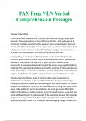 PAX Prep NLN Verbal Comprehension Passages