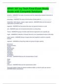 APHY 101 Ivy Tech Final Exam Study Guide with Complete Solutions