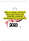 NUR 211 EXAM 3 WITH 85 REAL QUESTIONS AND VERIFIED ANSWERS  {SCREENSHOTS AVAILABLE}