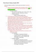 Summary BIOS 255 Final Exam Study Guide 2  BIOS255 Final Exam