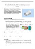 Unit 45 - Additive Manufacturing Processes Assignment 2 - DISTINCTION