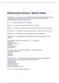 Arboriculture Exam 1 Study Guide.