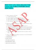  POST TEST ATLS 2021| 2022| 2023 With Correct and Verified ANSWERS (SOAL POST TEST). 