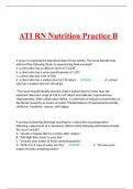 ATI RN Nutrition Practice proctored 2023/2024