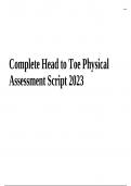 Complete Head to Toe Physical Assessment Script 2023