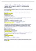 AHIP Final Exam/ AHIP Final Exam Question And Answers 2023 Already Graded A+ .(America health insurance plans)