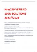 Exam (elaborations) Nres219 