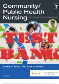 TEST BANK for Community/Public Health Nursing 7th Edition Promoting the Health of Populations by Nies Mary and Melanie | All 34 Chapters