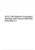 WGU C182 Objective Assessment Final Questions with Answers Latest 2023/2024 Graded A+