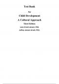 Child Development A Cultural Approach 3rd Edition By Jeffery Jensen, Lene Arnett Jensen (Test Bank)