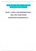 NURS 320 PEDS HESI SPRING 2021/22 QUESTIONS AND ANSWERS    EXAM 1, EXAM 2 AND MIDTERM EXAM 1  REAL AND CLEAR EXAMS  GUARANTEED PASS|GRADED A+ 