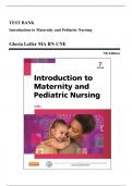 Test Bank - Introduction to Maternity and Pediatric Nursing, 7th Edition (Leifer, 2015), Chapter 1-34 | All Chapters