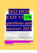 2023 HESI EXIT V5 170 questions and answers